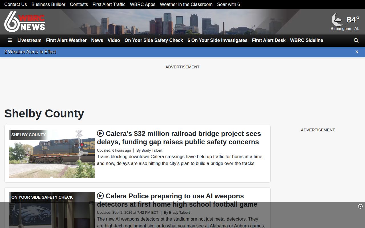 Shelby County arrest news reports from WBRC
