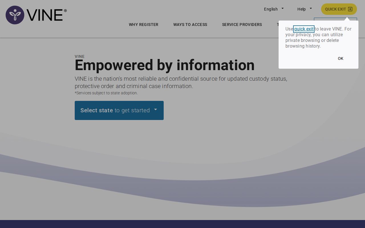 VINELink Shelby County arrest custody search interface